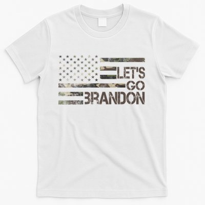 Let's Go Brandon Military Camo FJB Biden Chant Flag T-Shirt