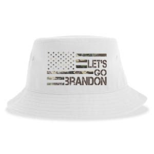 Let's Go Brandon Military Camo FJB Biden Chant Flag Sustainable Bucket Hat