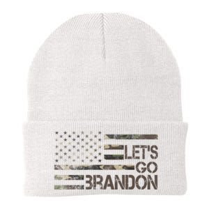 Let's Go Brandon Military Camo FJB Biden Chant Flag Knit Cap Winter Beanie