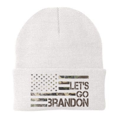 Let's Go Brandon Military Camo FJB Biden Chant Flag Knit Cap Winter Beanie