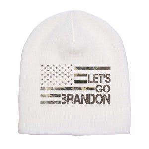 Let's Go Brandon Military Camo FJB Biden Chant Flag Short Acrylic Beanie