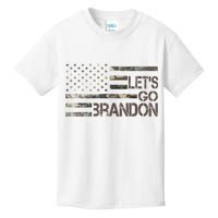 Let's Go Brandon Military Camo FJB Biden Chant Flag Kids T-Shirt