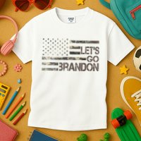 Let's Go Brandon Military Camo FJB Biden Chant Flag Kids T-Shirt