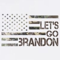 Let's Go Brandon Military Camo FJB Biden Chant Flag Kids T-Shirt