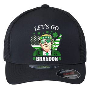 Let's Go Brandon St Patrick's Day Trump Funny Political Flexfit Unipanel Trucker Cap