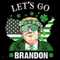 Let's Go Brandon St Patrick's Day Trump Funny Political 16 in Basic Backpack