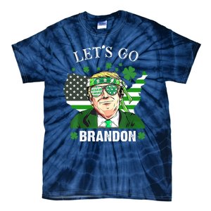 Let's Go Brandon St Patrick's Day Trump Funny Political Tie-Dye T-Shirt