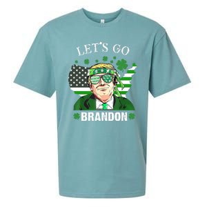 Let's Go Brandon St Patrick's Day Trump Funny Political Sueded Cloud Jersey T-Shirt