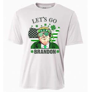 Let's Go Brandon St Patrick's Day Trump Funny Political Cooling Performance Crew T-Shirt