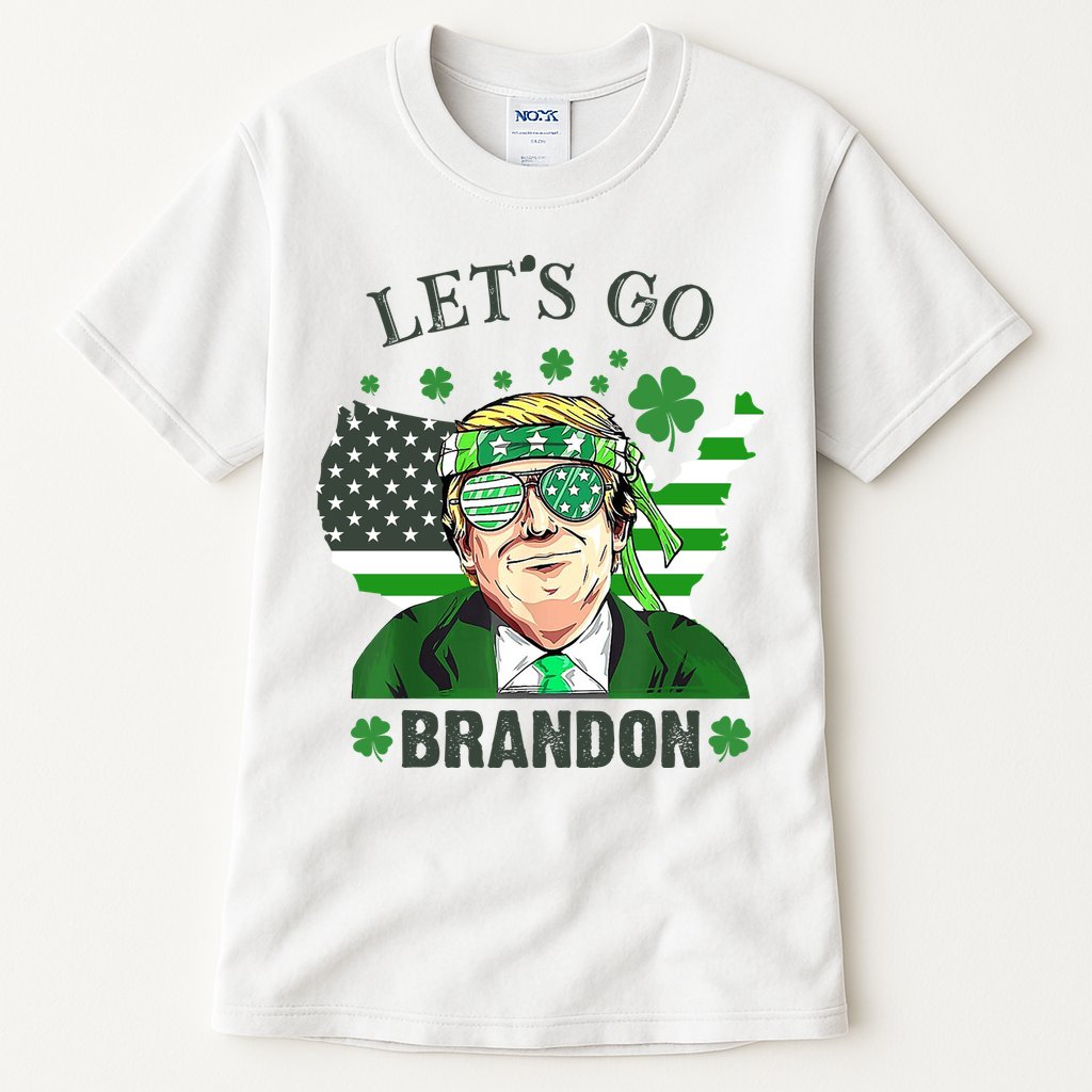 Let's Go Brandon St Patrick's Day Trump Funny Political Tall T-Shirt