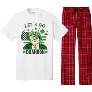 Let's Go Brandon St Patrick's Day Trump Funny Political Pajama Set