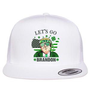 Let's Go Brandon St Patrick's Day Trump Funny Political Flat Bill Trucker Hat