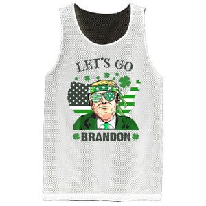 Let's Go Brandon St Patrick's Day Trump Funny Political Mesh Reversible Basketball Jersey Tank