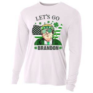 Let's Go Brandon St Patrick's Day Trump Funny Political Cooling Performance Long Sleeve Crew