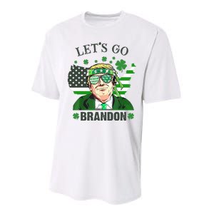 Let's Go Brandon St Patrick's Day Trump Funny Political Performance Sprint T-Shirt