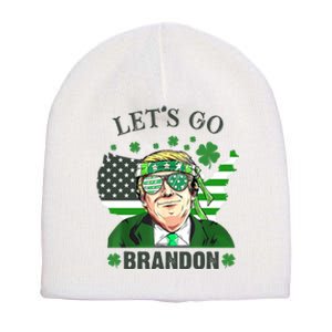 Let's Go Brandon St Patrick's Day Trump Funny Political Short Acrylic Beanie