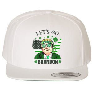 Let's Go Brandon St Patrick's Day Trump Funny Political Wool Snapback Cap