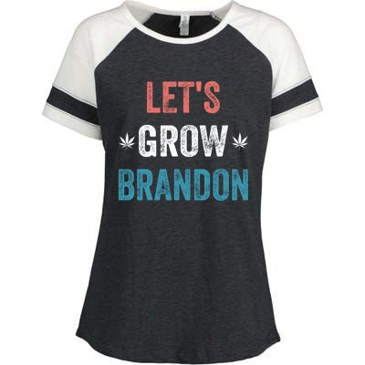 Let's Grow Brandon Funny Saying Meaningful Gift Enza Ladies Jersey Colorblock Tee