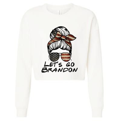 Lets Go Brandon, Let's Go Brandon, Conservative, Anti Liberal Cropped Pullover Crew