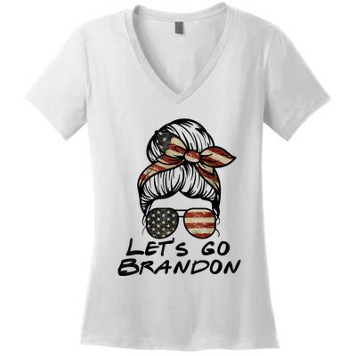 Lets Go Brandon, Let's Go Brandon, Conservative, Anti Liberal Women's V-Neck T-Shirt