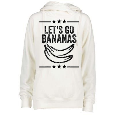 Lets Go Bananas Womens Funnel Neck Pullover Hood