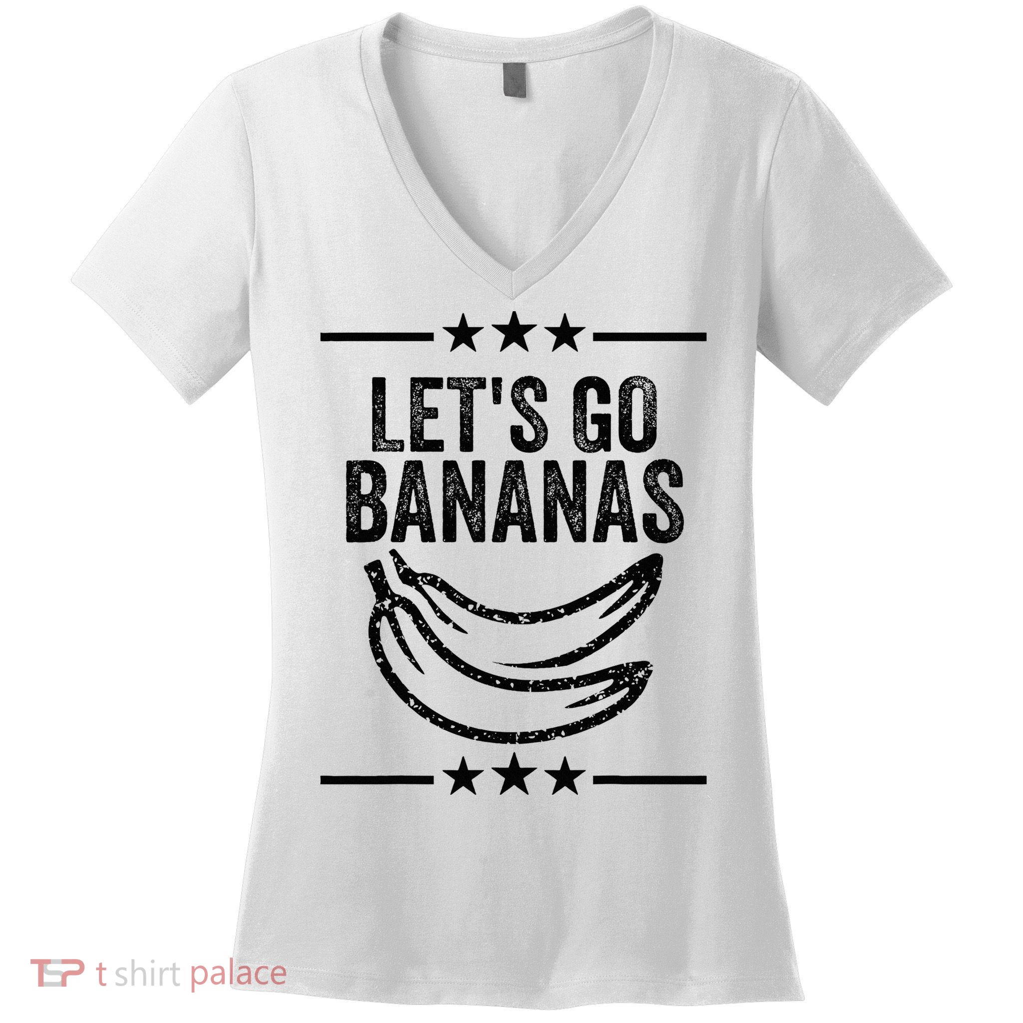 Lets Go Bananas Women's V-Neck T-Shirt