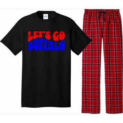 Let's Go Buffalo Football Chant Fun Team Gear  Pajama Set