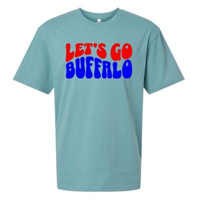 Let's Go Buffalo Football Chant Fun Team Gear  Sueded Cloud Jersey T-Shirt