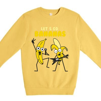 Let's Go Banana Squad Funny Dancing Banana Premium Crewneck Sweatshirt