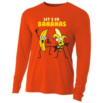 Let's Go Banana Squad Funny Dancing Banana Cooling Performance Long Sleeve Crew