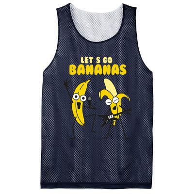 Let's Go Banana Squad Funny Dancing Banana Mesh Reversible Basketball Jersey Tank