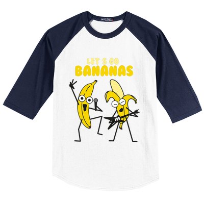 Let's Go Banana Squad Funny Dancing Banana Baseball Sleeve Shirt