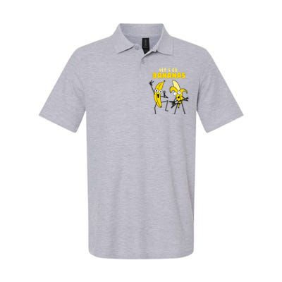 Let's Go Banana Squad Funny Dancing Banana Softstyle Adult Sport Polo