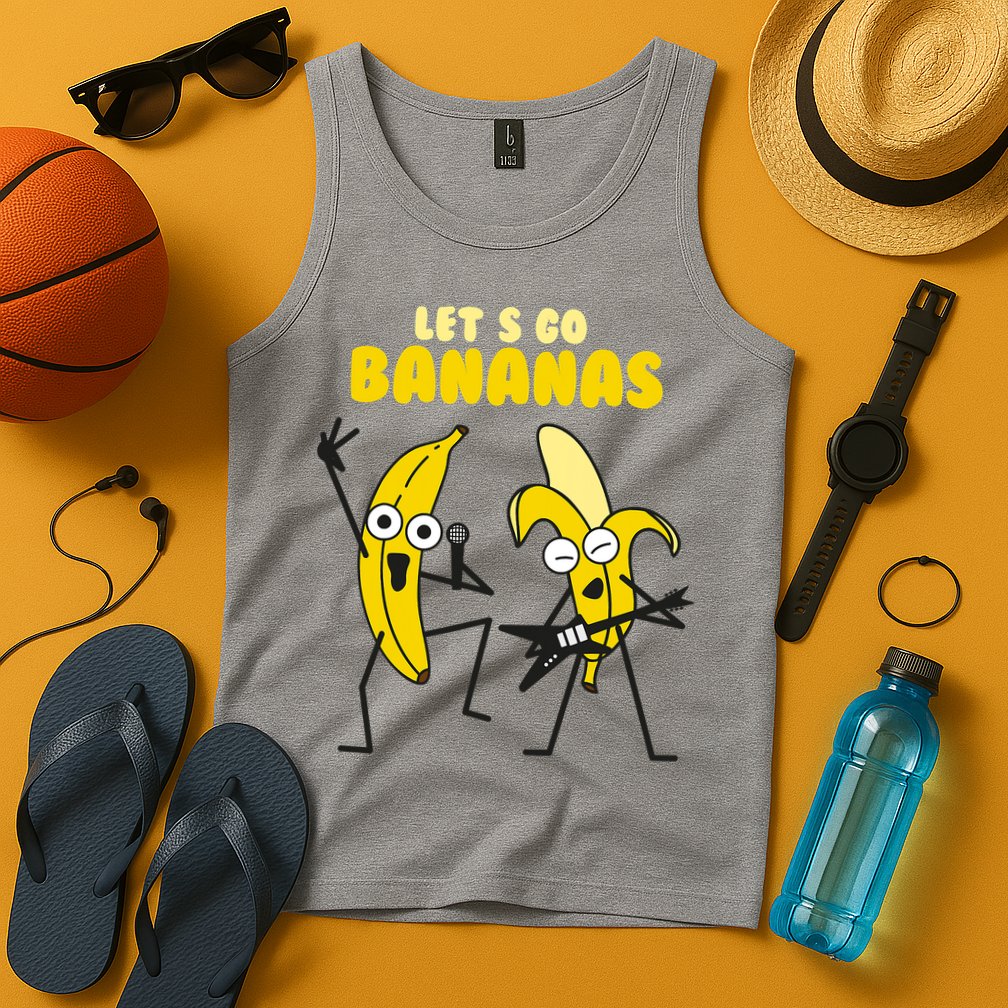 Let's Go Banana Squad Funny Dancing Banana Tank Top
