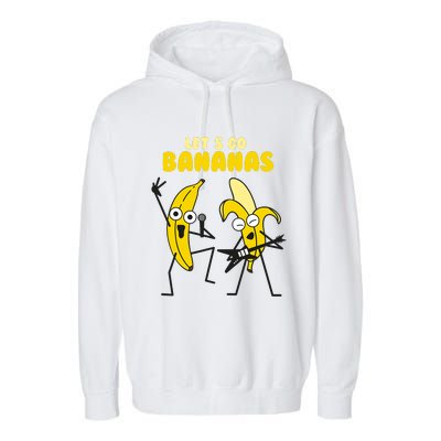 Let's Go Banana Squad Funny Dancing Banana Garment-Dyed Fleece Hoodie