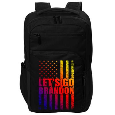 LetS Go Brandon Conservative Anti Liberal Us Flag Vintage Meaningful Gift Impact Tech Backpack