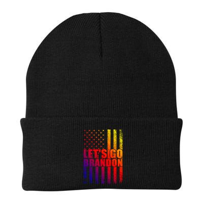 LetS Go Brandon Conservative Anti Liberal Us Flag Vintage Meaningful Gift Beanie