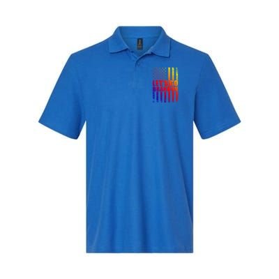 LetS Go Brandon Conservative Anti Liberal Us Flag Vintage Meaningful Gift Polo
