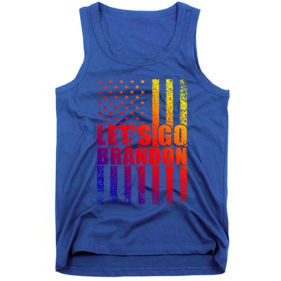 LetS Go Brandon Conservative Anti Liberal Us Flag Vintage Meaningful Gift Tank Top
