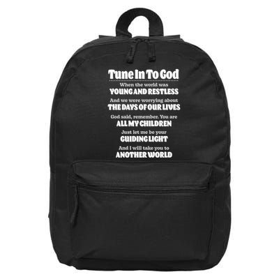 Let God Be Your Guide Classic Tv Soap Operas 16 in Basic Backpack