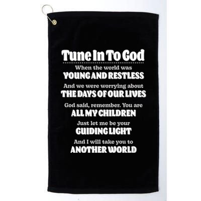 Let God Be Your Guide Classic Tv Soap Operas Platinum Collection Golf Towel