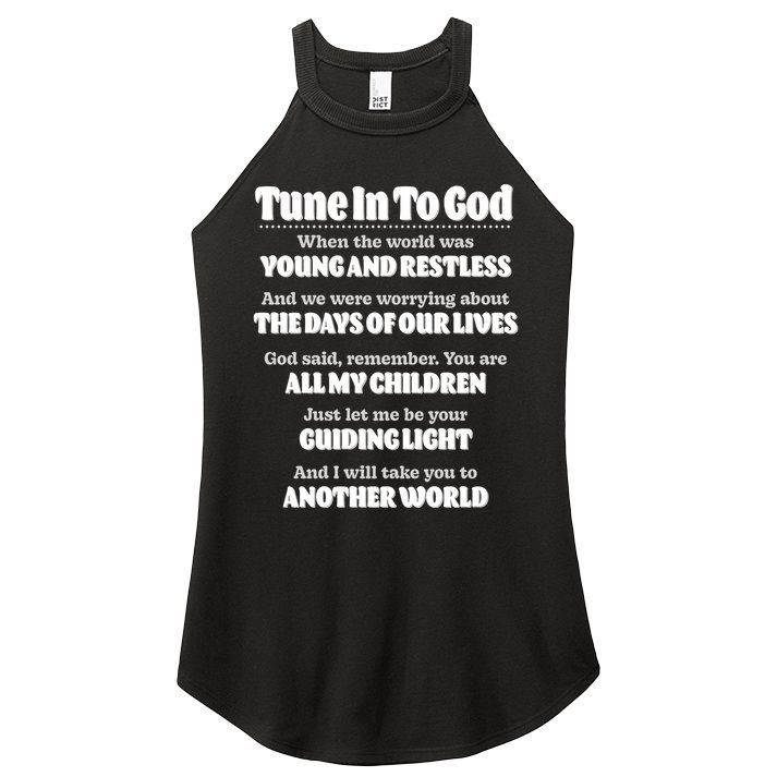 Let God Be Your Guide Classic Tv Soap Operas Women's Perfect Tri Rocker Tank