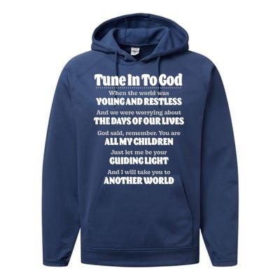 Let God Be Your Guide Classic Tv Soap Operas Performance Fleece Hoodie