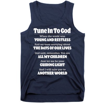 Let God Be Your Guide Classic Tv Soap Operas Tank Top