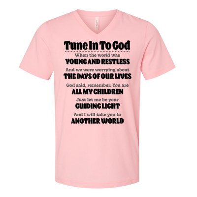 Let God Be Your Guide Classic Tv Soap Operas V-Neck T-Shirt