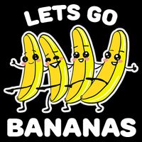 Let's Go Banana Squad Funny Dancing Banana Matching Team Backpack