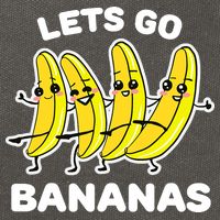 Let's Go Banana Squad Funny Dancing Banana Matching Team Cotton Canvas Backpack
