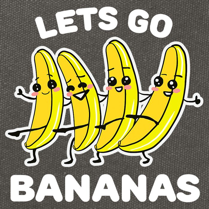 Let's Go Banana Squad Funny Dancing Banana Matching Team Cotton Canvas Backpack
