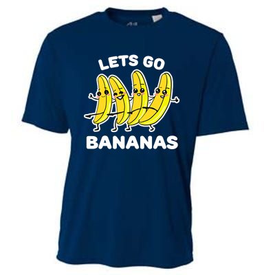 Let's Go Banana Squad Funny Dancing Banana Matching Team Cooling Performance Crew T-Shirt