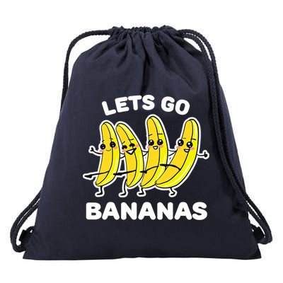 Let's Go Banana Squad Funny Dancing Banana Matching Team Drawstring Bag
